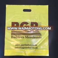 clean PE die cut plastic shopping bag with handle hole for promotion